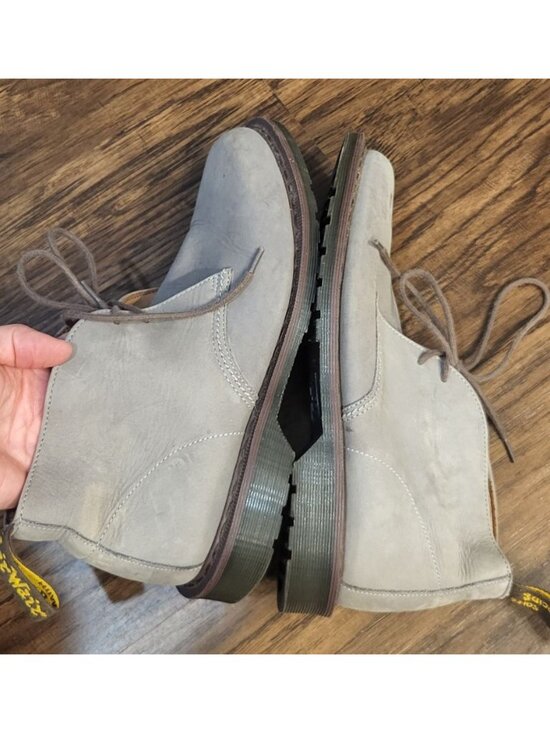 Dr. Martens Gray Air Wair Suede Lace Up Chukka Dress Boots SZ 10 Dressy Office main image 4